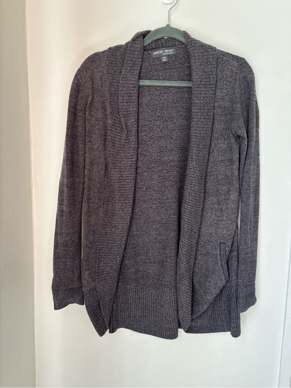 Barefoot Dreams Open-Front Women's Cardigan - Charcoal